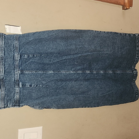 Nwt-Gap Sleeveless Stretch Denim Midi Dress. Size 0P - Picture 8 of 14